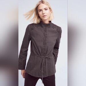 Anthropologie Travis Cargo Emroidered Jacket by Love Sam Small